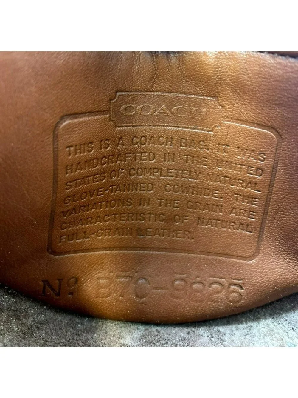 Vintage Coach Watson Bag B7C-9826 British Tan Brown Leather Brass Crossbody 9826 - Picture 11 of 13